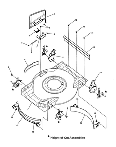 Deck Group Diagram and Parts List for 7800661-BTPD22625 2010 Briggs and Stratton Lawn Mower
